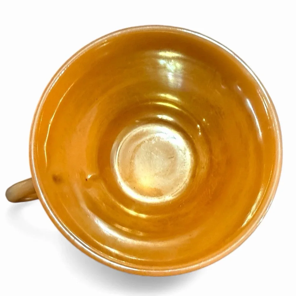 Oven Fire‎ King Ware Teacup Peach Mother-of-Pearl